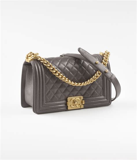 grained calfskin chanel boy